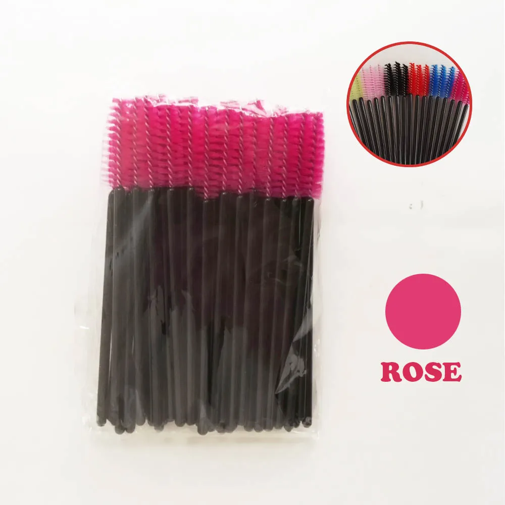50 шт. разноцветные одноразовые аппликаторы для туши ресниц|makeup brushes cosmetics tools|cosmetic