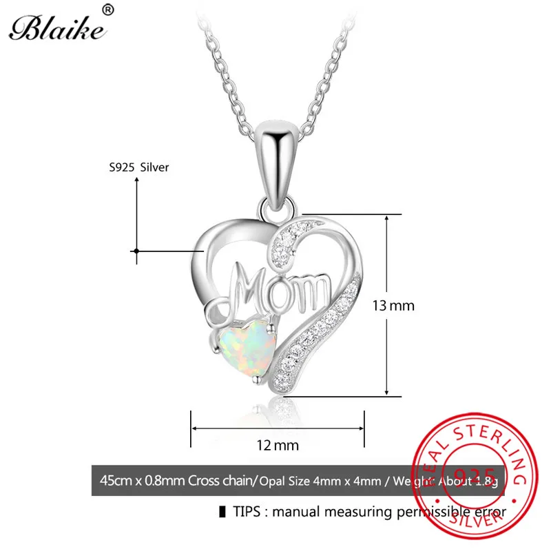 Подвески Blaike из стерлингового серебра S925 пробы-буквы колье с белым огненным