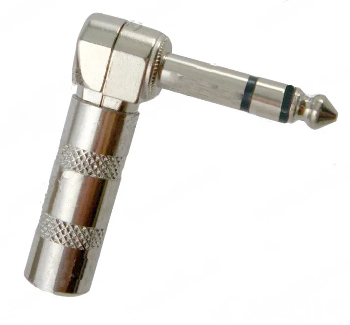 

50Pcs 6.35 mm 1/4 inch stereo Right Angle 90 Male Plug Microphone Audio Guitar Bass Cable Connector plug
