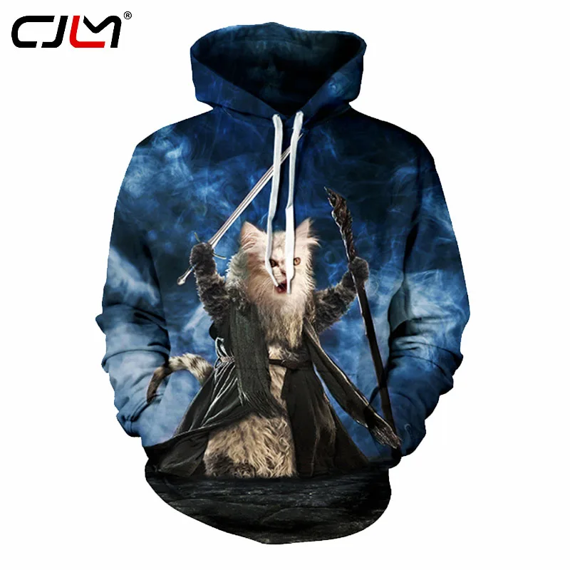 Новинка 2018 модные толстовки CJLM в стиле оверсайз с изображением животных мяу