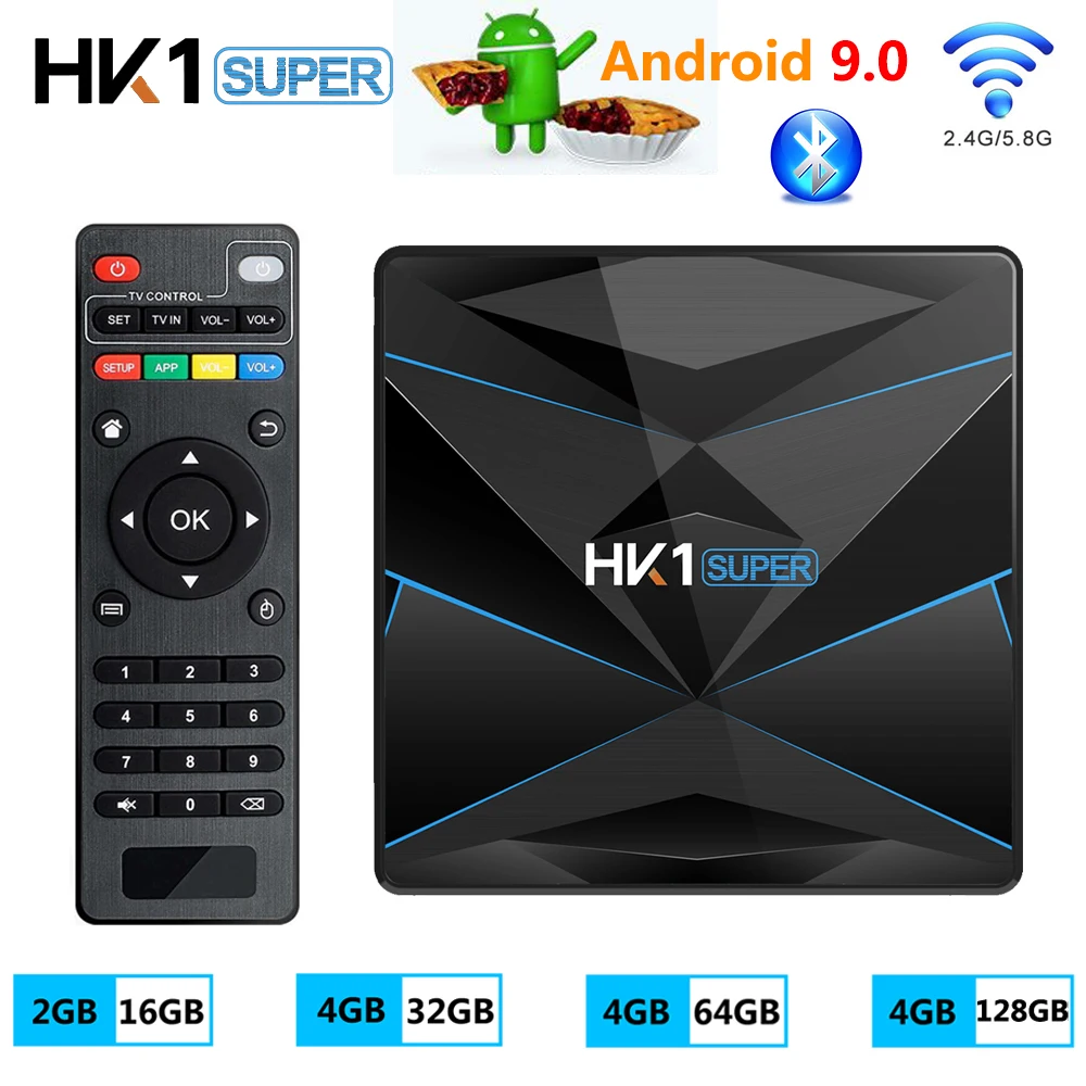 HK1 супер Android 9 0 tv Box 4 ГБ ОЗУ 128 Гб ПЗУ RK3318 медиаплеер 2 4G 5G WiFi Bluetooth K HD Смарт приставка