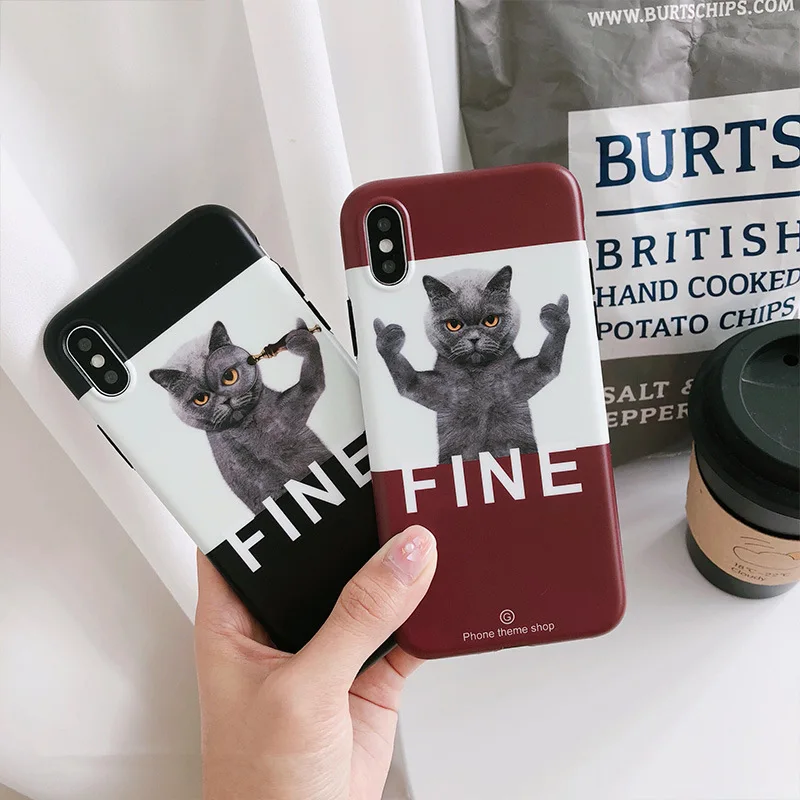 Винно-красный милый ретро чехол для iPhone 6 Puls 6S 7 8 X XS Мягкий силиконовый | Мобильные