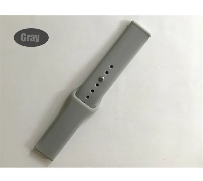 Серый Мягкий силиконовый ремешок для часов для Xiaomi Huami Amazfit Bip ремешок на запястье 20 мм ремешок для наручных часов для Mijia для Garmin vivoactive 3 - Цвет: Серый