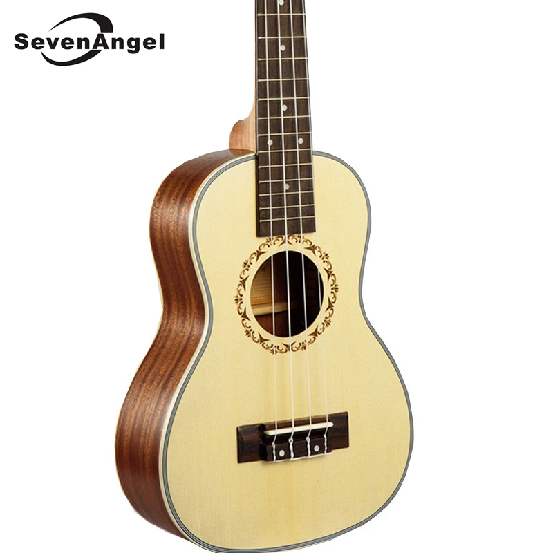 SevenAngel 21-дюймовое укулеле из розового дерева гриф 4 струны Гавайская Гитары