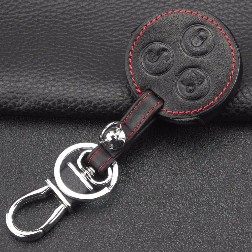 Jingyuqin 3 Buton автомобильный Стайлинг искусственная кожа чехол для Mercedes Benz Smart Fortwo