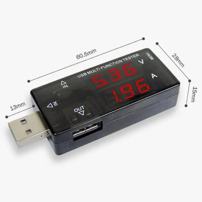 USB тестер 3 В 30 в цифровой вольтметр измеритель емкости и напряжения тока мощности