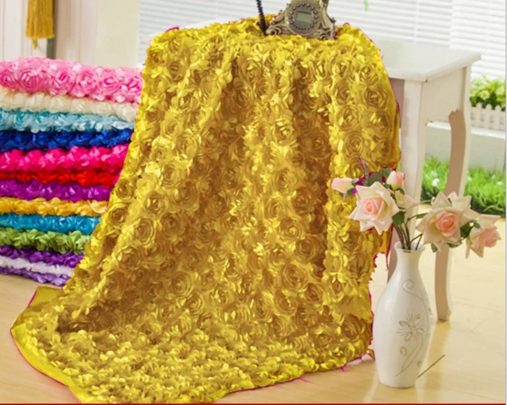 Тканевая розетка 3d Цветочная атласная Скатерть/коврик для фона украшение