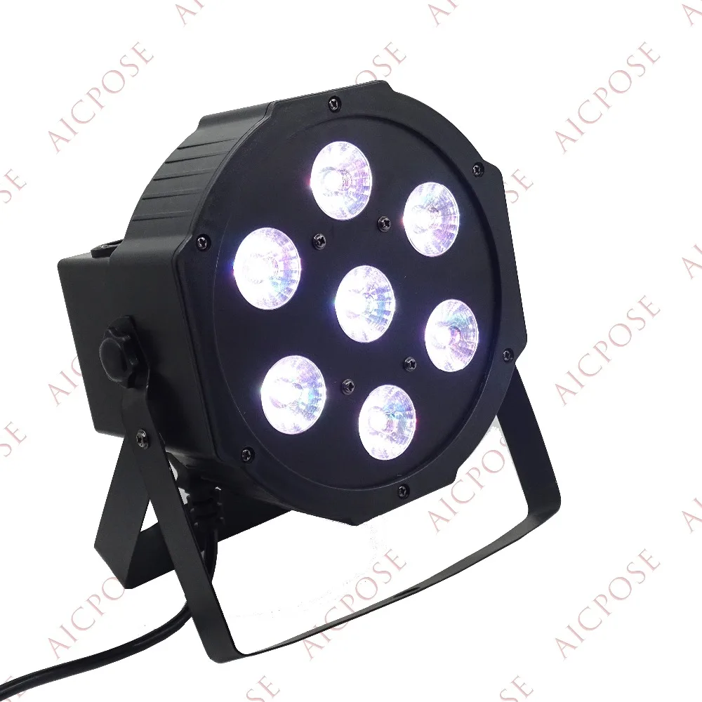 18 шт./лот 25 Угловые большие линзы 7x18 Вт led Par огни RGBWA UV 6in1 плоские par dmx512 дискотечные