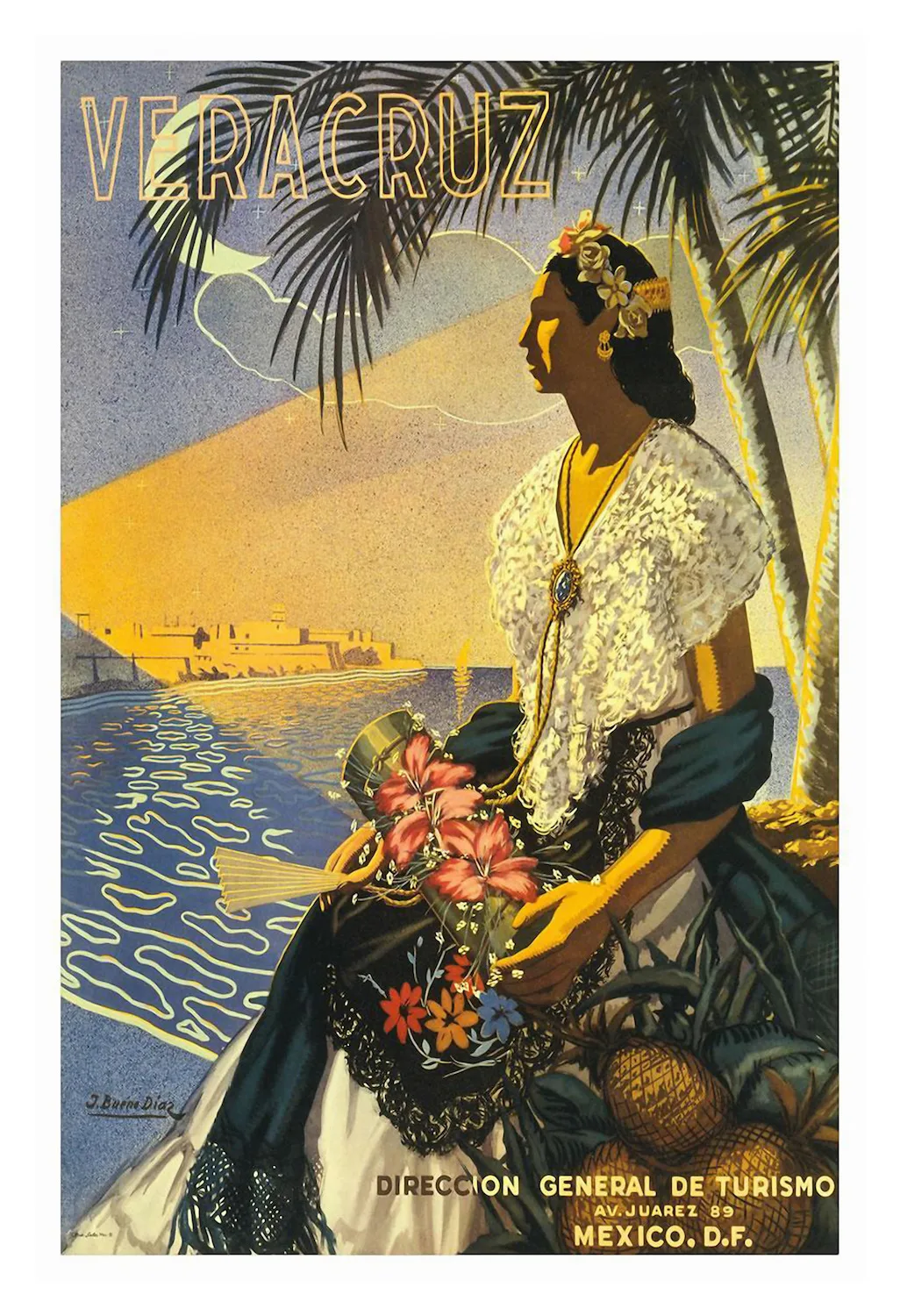 Постеры для путешествий в стиле ретро вера Круз | Дом и сад