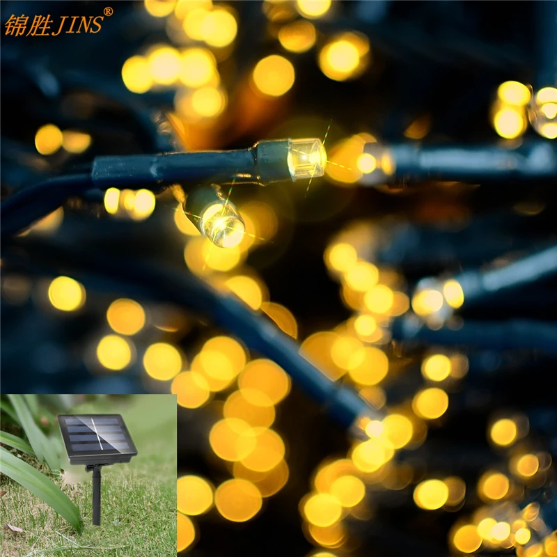 12M Waterproof гирлянда Solar Led Strip Outdoor Tree Luces Lights Holiday светодиодная лента Decorations |