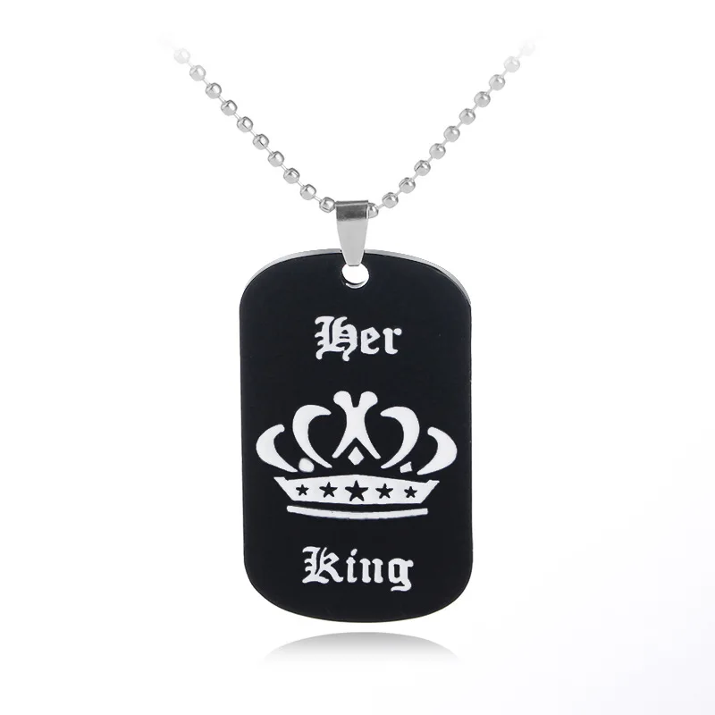Лидер продаж ожерелье King Queens ювелирная Диадема-узор кулон парные пары s &amp