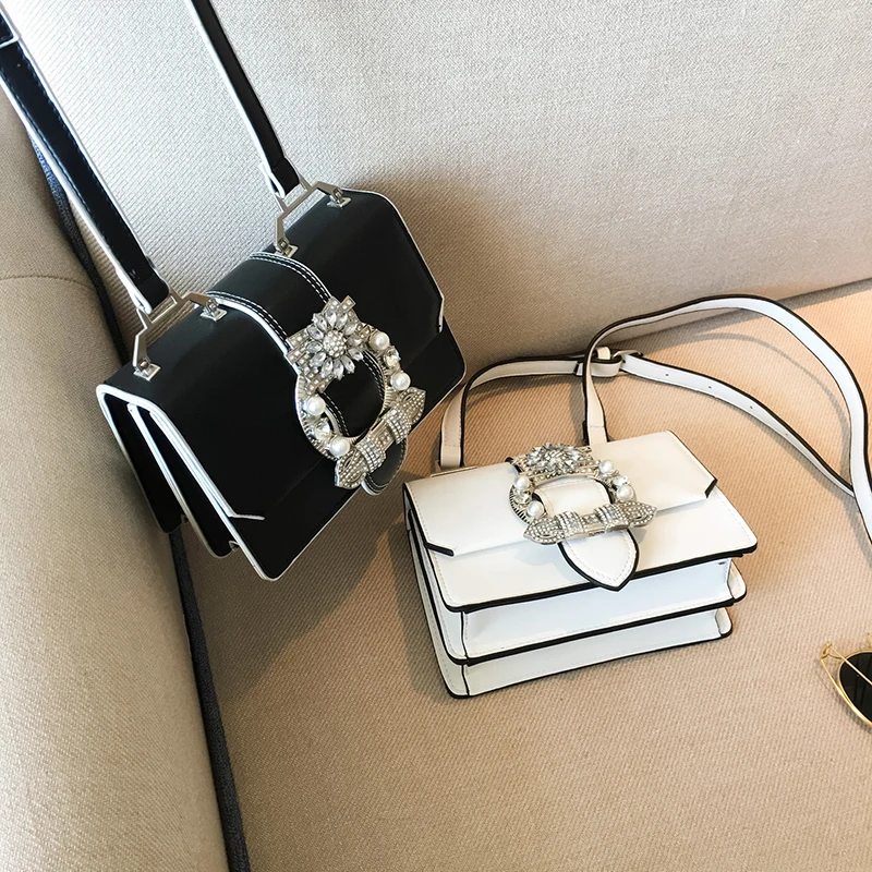 FuAhaLu Горячая новинка инкрустированная жемчугом маленькая квадратная упаковка