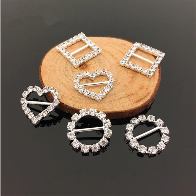 10 шт./упак. круглый в форме квадрата сердца Форма с украшением виде кристаллов