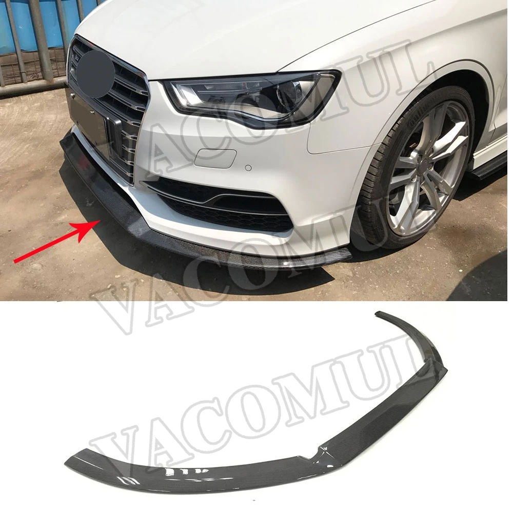 Передний бампер из углеродного волокна спойлер для Audi Sline S3 Sedan не A3 Standard 2013 2014 2015