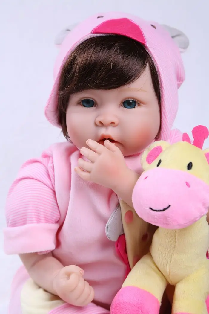 

DOLLMAI 49cm Adorable princess girl Boneca Bebe Reborn Dolls 3/4 Silicone Reborn Baby Dolls play house Toy Kids Christmas Gift