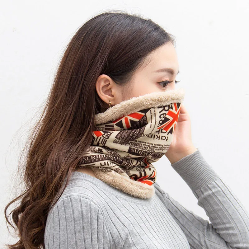 AudWhale искусственный кашемировый меховой воротник-шарф для женщин с принтом