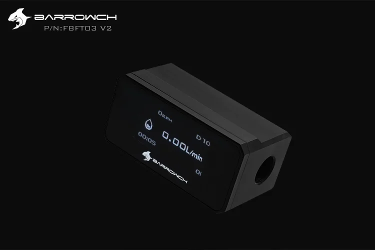 Barrowch цифровой дисплей с водяным охлаждением трубопровода мониторинг потока OLED расходомер FBFT03 V2