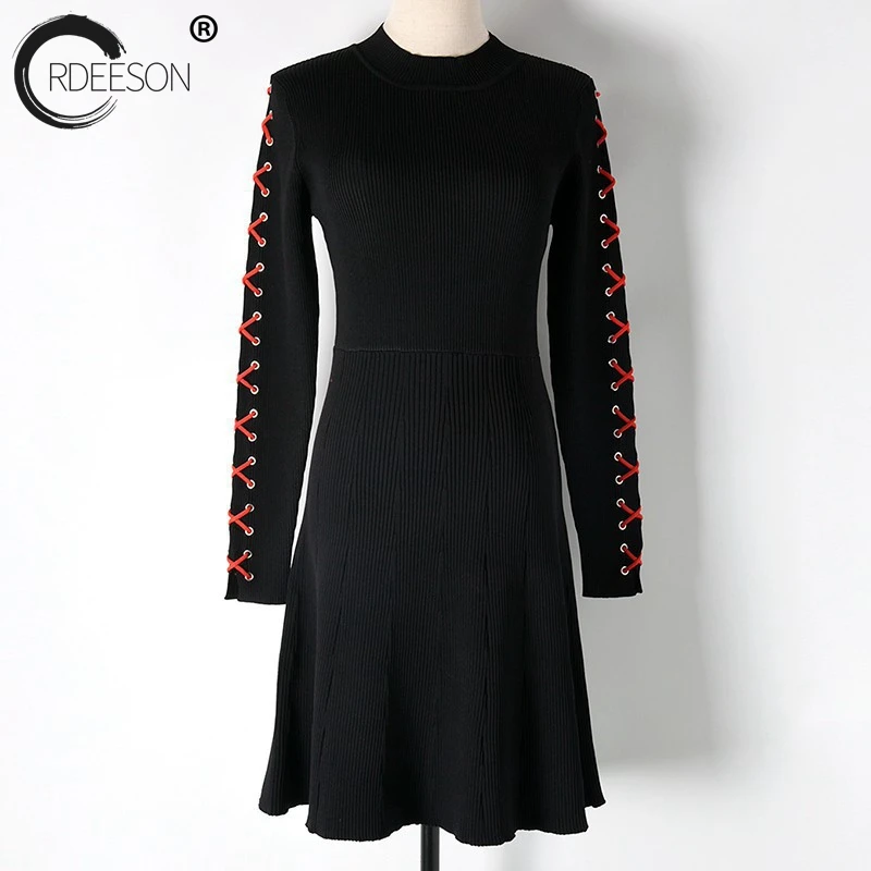 ORDEESON 2018 Spring Sexy Casual White Party Mini Bandage Dress Women Solid Black Dresses Clothing Long Sleeve Fashion New | Женская