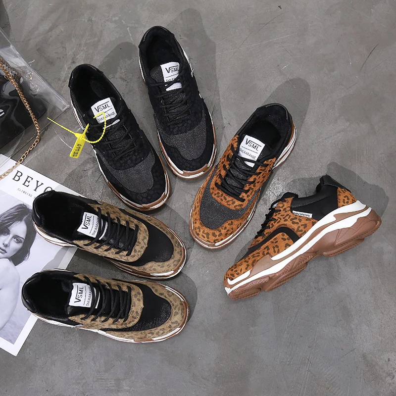 Baideng новые женские кроссовки леопардовые для женщин легкие chaussures femme спортивные