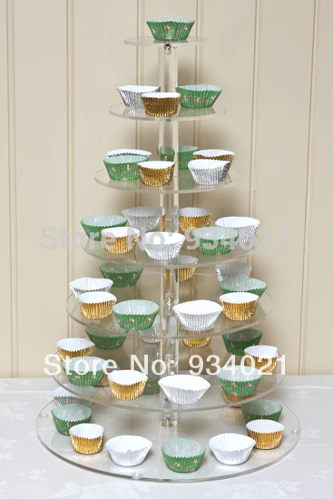 

7 TIER CIRCLE ACRYLIC CUPCAKE PARTY WEDDING CAKE STAND wedding decoration
