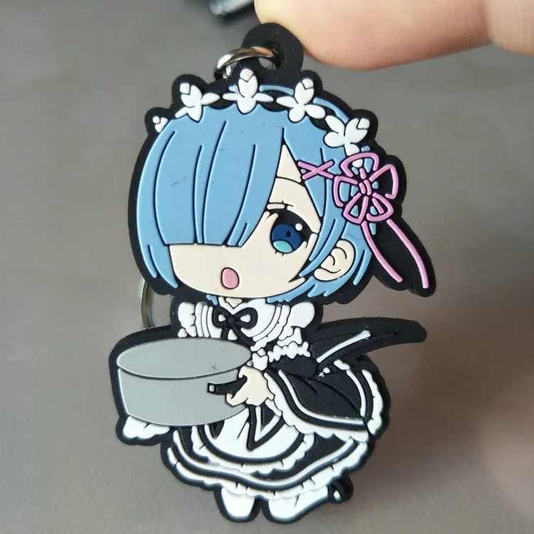 Rem Ram Re: жизнь в другом мире от нулевого аниме модель Фигурка мобильный телефон школьный резиновый брелок кулон подарок 6 см