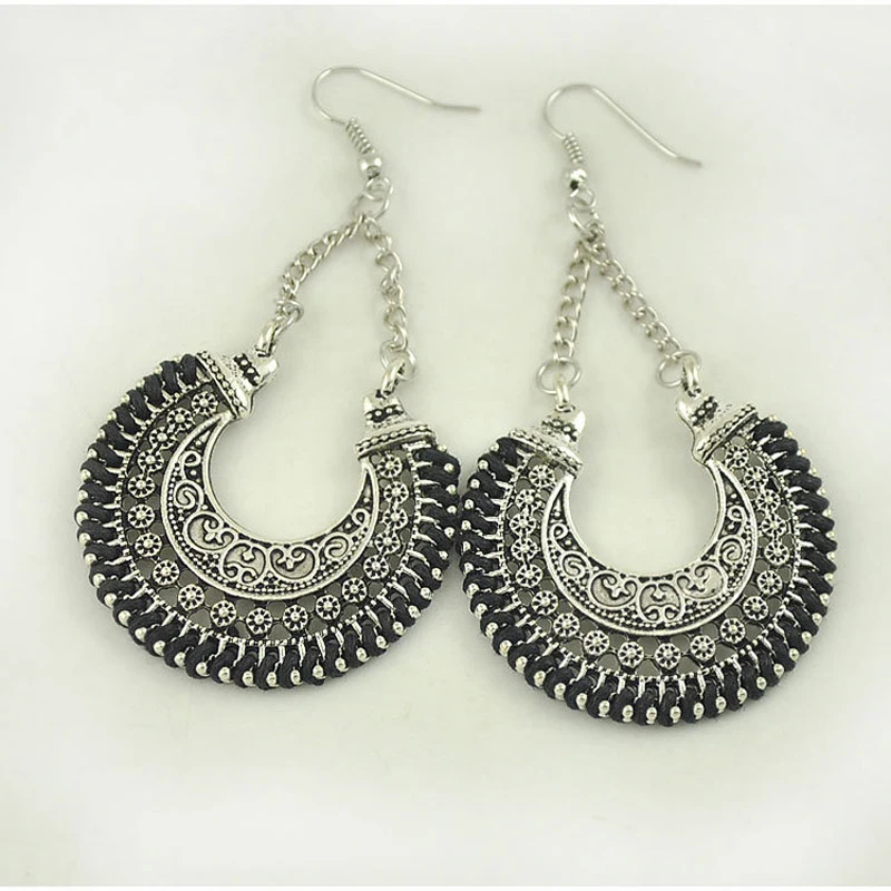 2016 Мода Металл Резные Богемского Серьги Boho Этнических Болтаются Длинные Для