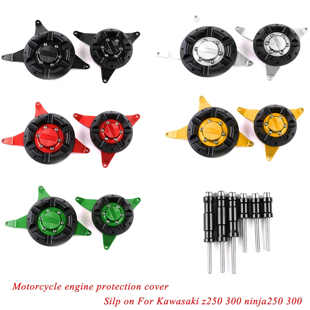 

Silp on for Kawasaki z250 300 ninja250 300 Motorcycle Aluminum alloy Engine Protection Cover Modified autocycle Accessories