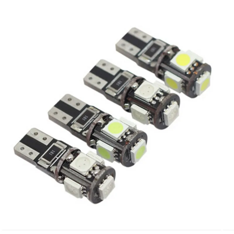 Автомобисветодиодный Светодиодная лампа Canbus T10 5050 5 SMD без ошибок белый/холодный