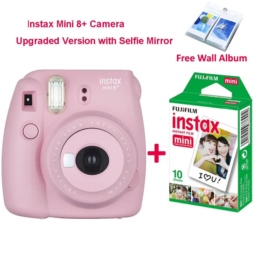 4 цвета Fujifilm Instax Mini 8 Plus камера + 10 шт. Fuji белая пленка для мгновенного мини 9 70 25 фото