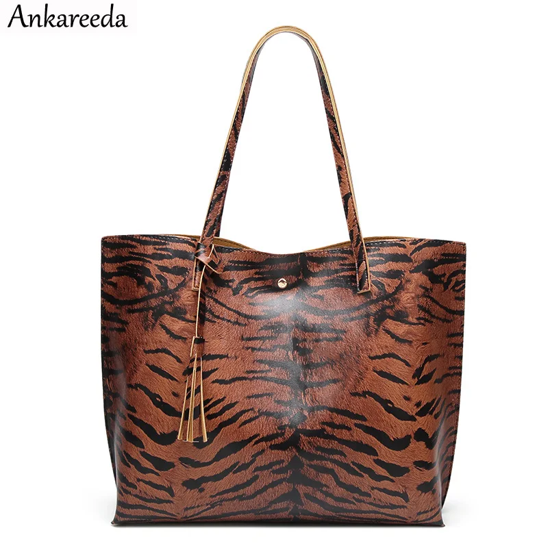 Ankareeda роскошные сумки для женщин дизайнер Leopard Кожа Сумка Высокое качество