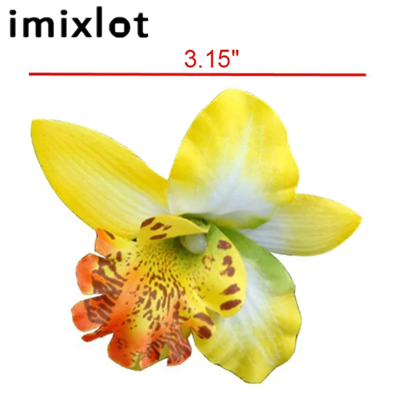 Заколки для волос IMIXLOT 10 цветов бабочка Орхидея цветок заколка аксессуары