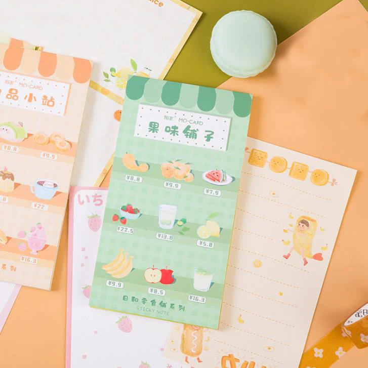 1 шт. Kawaii Японские закуски десерт Еда Серии бумажные блокноты для записей планировщик Стикеры для записей блокноты прикольный канцелярский стикер