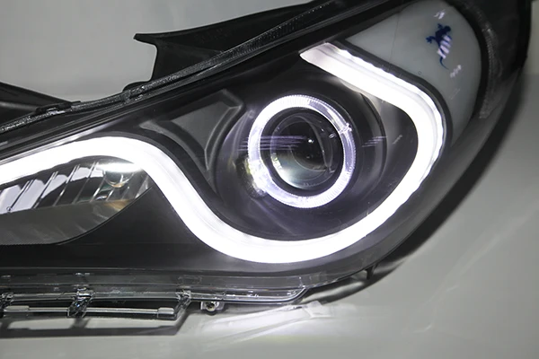 For Sonata I45 LED Strip Head Lamp For HYUNDAI 2009 2010 2011 2012 2013 Year Double Color With Daytime Running Lights