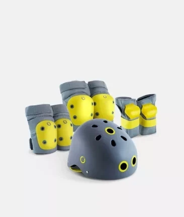 Yellow S size Xiaomi mijia Xiaoxun Регулируемый Детский велосипедный шлем велосипедный спортивный наколенник Локоть Колено запястье защитное снаряжение - Цвет: Yellow S size