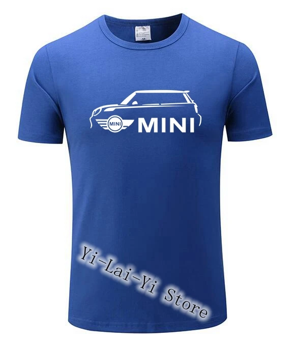 Бесплатная доставка! Новинка футболка с рисунком машины Mini Cooper s мужские футболки