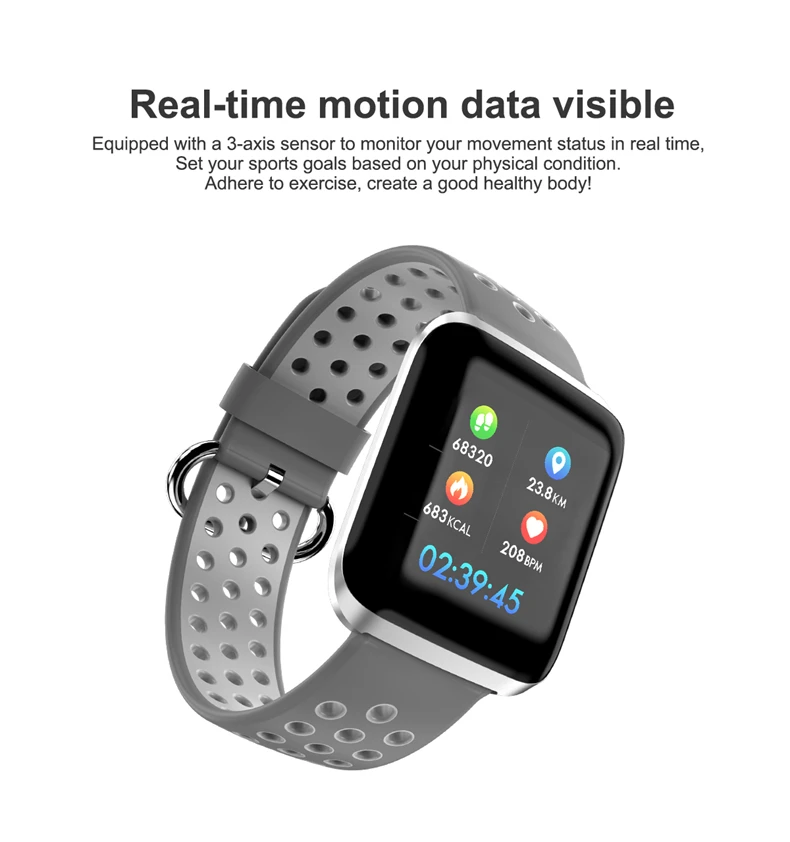 Smart Band Heart Rate Blood Pressure Fitness Tracker Bracelet Weather Call Reminder Wristband for iOS Android pk fitbits xiaomi