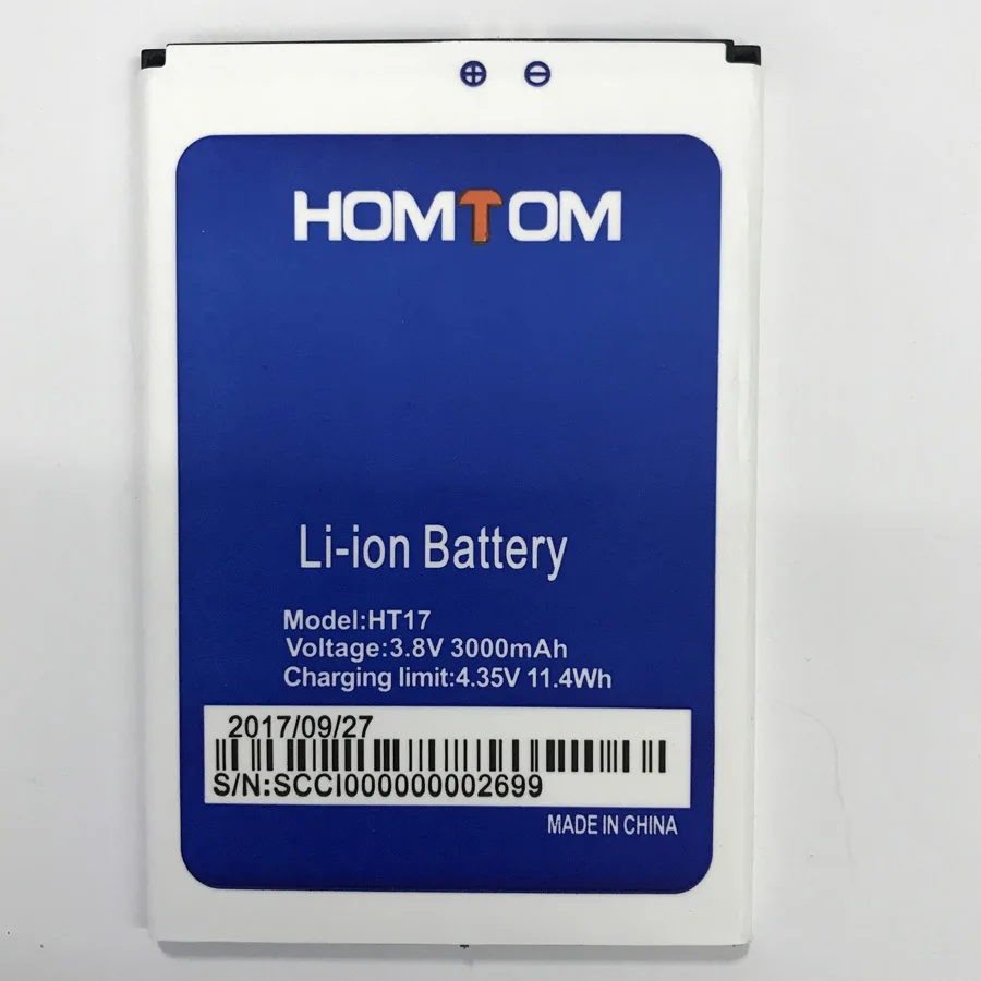 5 шт. новый аккумулятор 3000 мАч для HOMTOM HT17/HT17 PRO мобильный телефон + номер