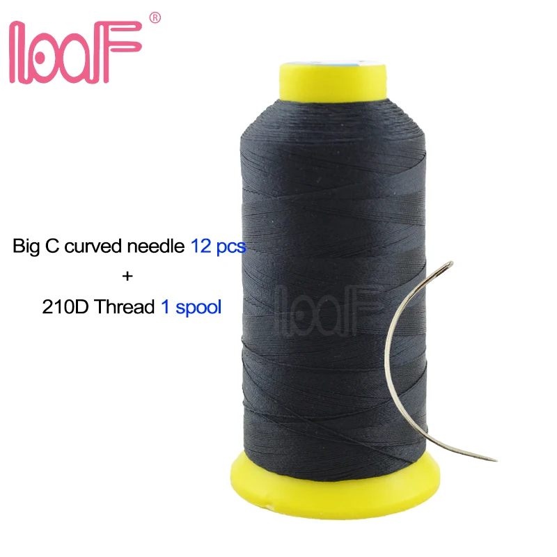 LOOF Wigs швейная нить 1 шт. n C изогнутая игла 12 9 см высокоинтенсивная полиэфирная для