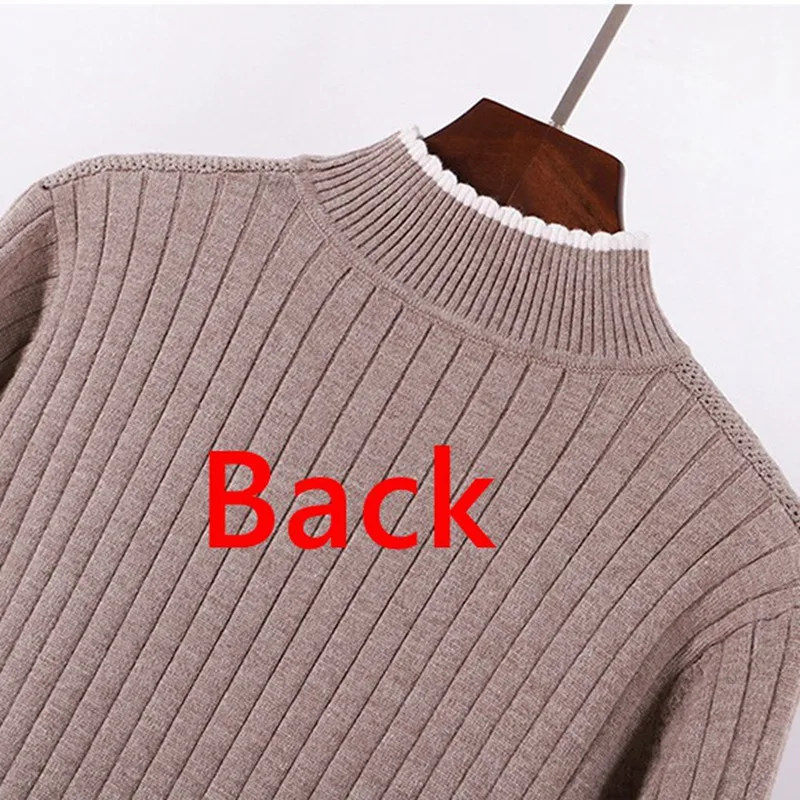 GIGOGOU Women Pullover and Sweater Autumn Winter Ribbed Knitted Sweaters Top Striped Warm Thick Female Jumper for Christmas Pull | Женская