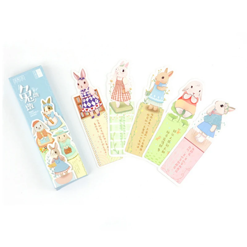 30 шт./кор. творческий кролик жизнь бумажная Закладка Kawaii закладки книжные