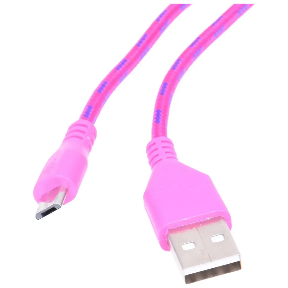 Кабель для зарядки и передачи данных scxs 3 м плетеная ткань Micro USB розовый |
