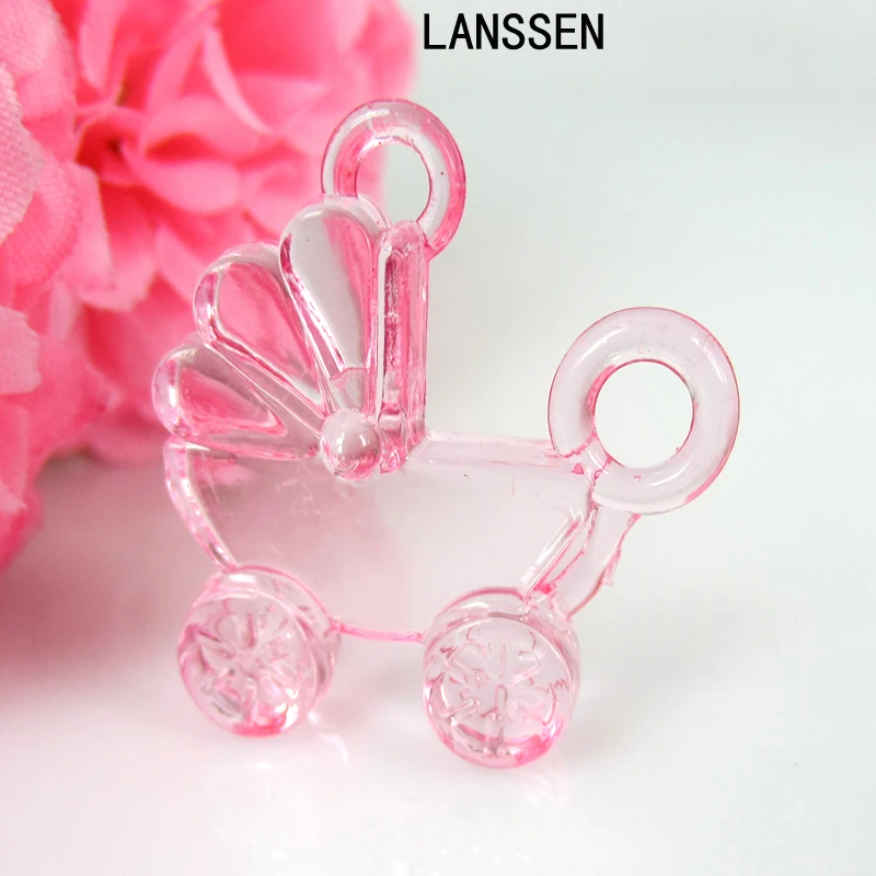 24 шт. розовые акриловые прозрачные Детские сувениры для вечеринки 28x30 мм|shower