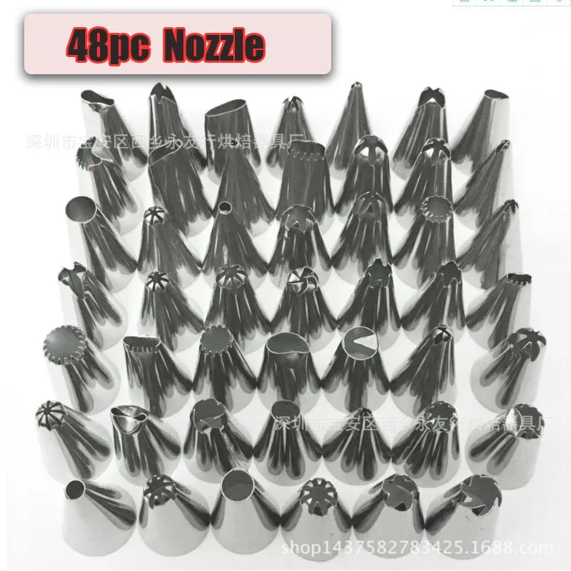 48 шт./лот крема из нержавеющей стали насадка рот Джем крем наконечник набор для