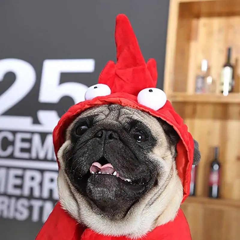 Interesting Cosplay Costume Dog Cat Clothes Puppy Lobster Shape Funny Performance Shrimp Design Coat For Party | Дом и сад