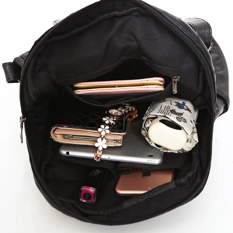 Вместительный рюкзак из 100% натуральной кожи для женщин дорожная сумка овчины с