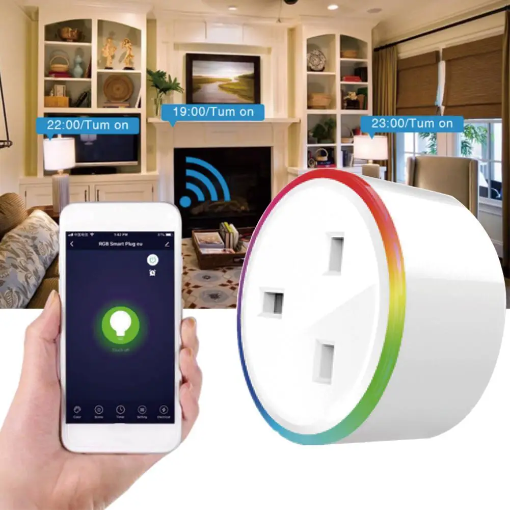 Умная розетка Wifi умная розетка приложение Smart Life EU Франция США AU Великобритания Польша вилка Alexa для Google Mini