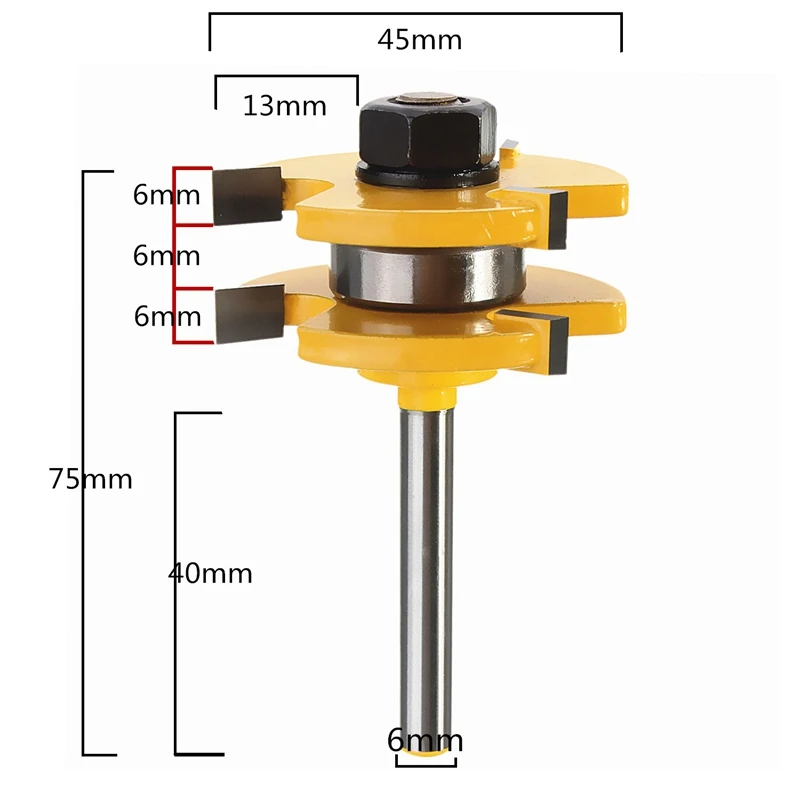 2 шт. Горячая продажа резец Tenon напольные деревянные сверла паз и язык