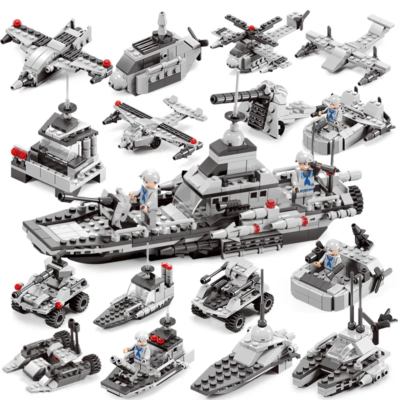 6в1 военные собранные самолеты паром Перевозчик совместимый с LEGO city technic фигурки