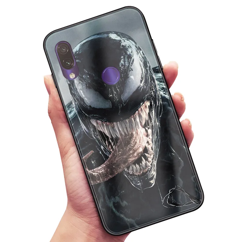 AE 1690 Venom Marvel mcu чехол для телефона оболочка мягкая силиконовая стеклянная крышка для Xiaomi mi 8 9 SE mi x 2 2s 3 Red mi Note 5 6 7 8 Pro - Цвет: AE 1690