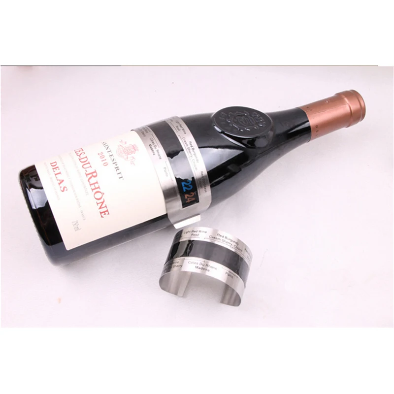 Цифровой браслет-термометр из нержавеющей стали с ЖК-дисплеем красного вина